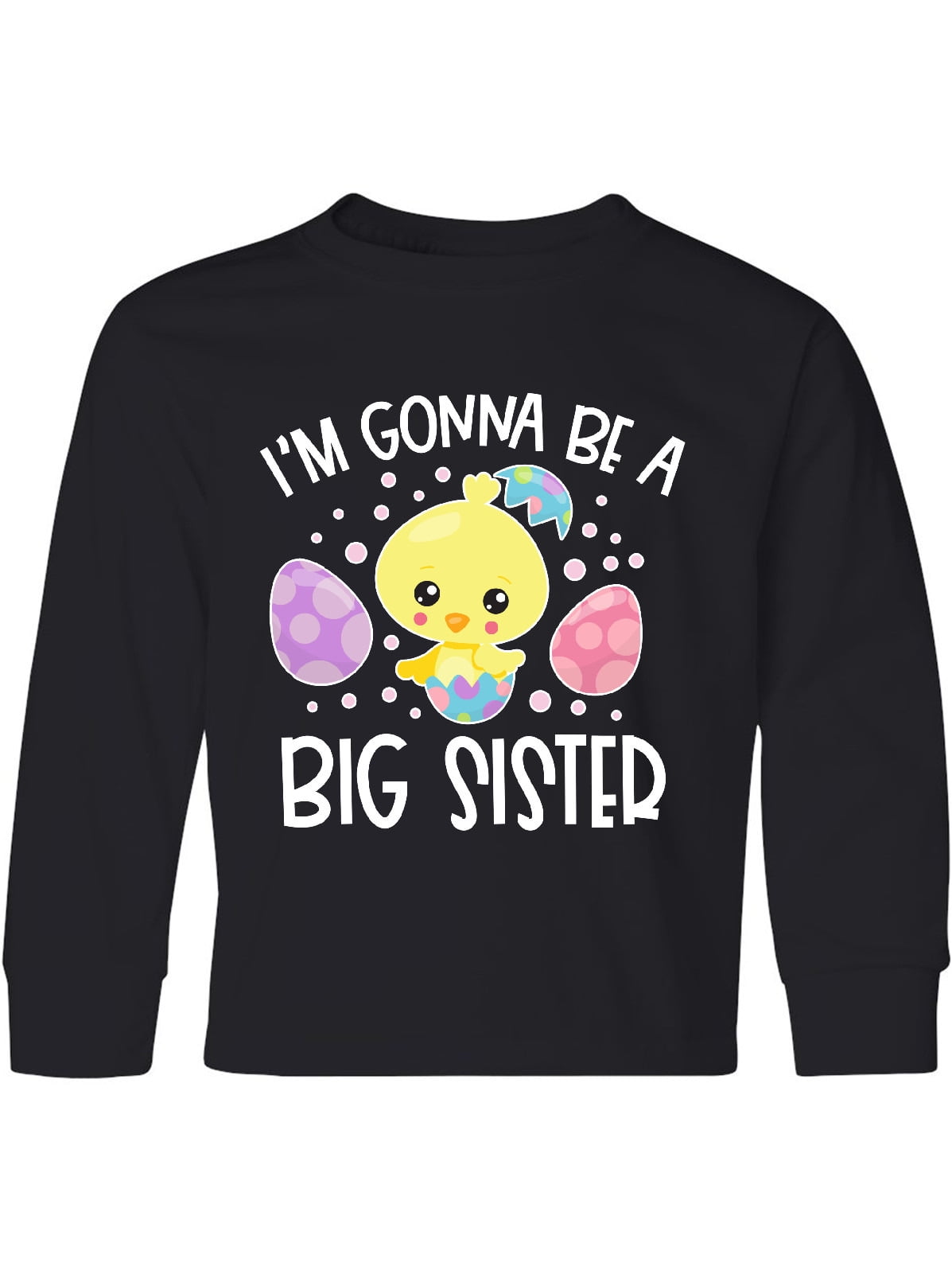 Inktastic Easter I m Gonna Be A Big Sister With Purple And Pink Eggs