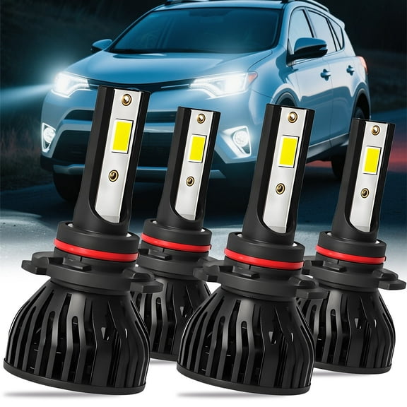 For Toyota RAV4 2013 2014 2015 LED Headlight Bulbs 9005 High and Low Beam 4pcs