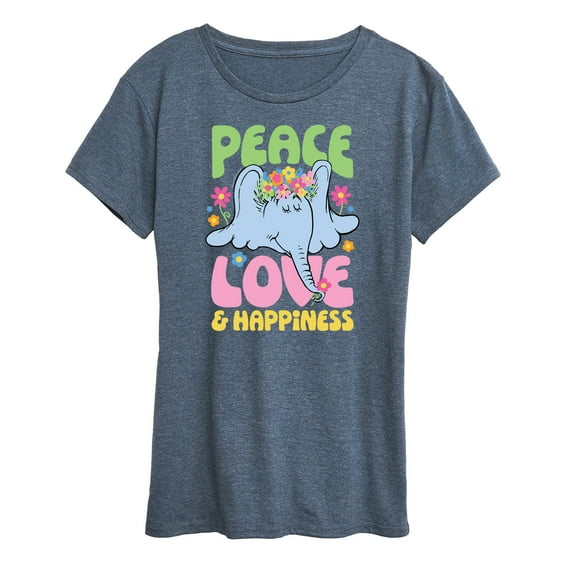 Horton Hears a Who - Peace Love Happiness - Women's Short Sleeve Graphic T-Shirt