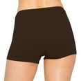 thumbnail image 4 of ALWAYS Women's Premium Super Soft Spandex Shorts Brown XS, 4 of 7