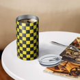 thumbnail image 3 of 20oz Coffee Tumblers Yellow and Black Checkered Pattern Stainless Steel Vacuum Insulated Travel Tumbler Coffee Cups Mug with Lid and Straw with Cleaning Brush for Cold & Hot Drinks, 3 of 5