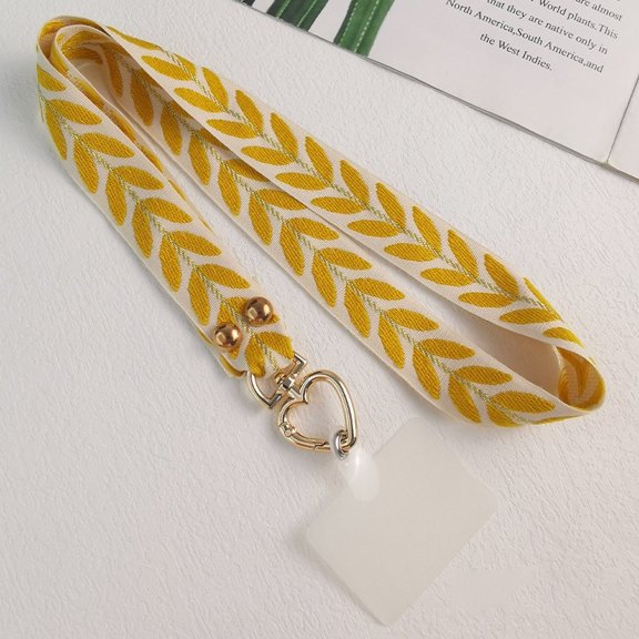 Cell Phone Lanyard Wrist Strap,Key Lanyard for Women,Phone Bracelet Strap,Phone Charms Strap,Camera Wrist Strap,Yellow