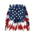 thumbnail image 4 of Hvot&aat Women's American Flag Shorts Summer Independence Day Printed Bandage Shorts Patriotic 4th of July Shorts, 4 of 4