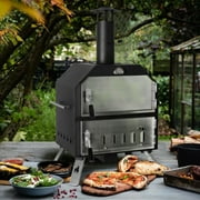 BETISEF 12Outdoor Pizza Oven Wood Fired Pizza Oven Portable Patio Ovens &Pizza Stone, Pizza Peel,Adjustable Legs,Waterproof Cover