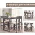 thumbnail image 2 of Marsh 5pc Dining Set Counter Height  4x Side Chairs - Gray, 2 of 22