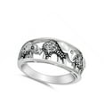 thumbnail image 4 of White CZ Filigree Elephant Ring .925 Sterling Silver Bali Bead Band Jewelry Female Size 7, 4 of 4
