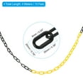 thumbnail image 2 of Uxcell 13Ft Plastic Chain Barrier, Safety Link Chain Stanchion with 2 Magnetic Hooks for Crowd Control, Black Yellow, 2 of 6