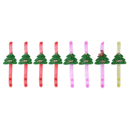

8pcs Christmas Wristband Xmas Luminous Bracelet Decorative Wristband for Party