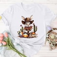 thumbnail image 4 of Mujeres de Manga Corta Tops Casual Nuevo Cuello Redondo Pascua, Ligera Camiseta de Poliéster Spandex, 4 of 4