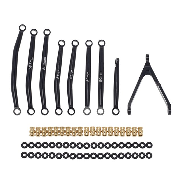Vogacara Kit de varillas de tracción, modelos de vehículos profesionales, accesorio de actualización, reemplazo de varilla de enlace de chasis de alta Kits de construcción modelo Negro Vogacara FN011040-01
