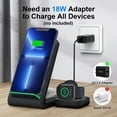 thumbnail image 5 of Wireless Charger iPhone Charging Station: 3 in 1 Charger Stand Multiple Devices for Apple - iPhone 17 16e 16 15 14 Pro Max 13 12 11 - Watch 10 9 8 7 6 5 4 3 2 SE and Ultra Series - Airpods 4 3 Pro, 5 of 9