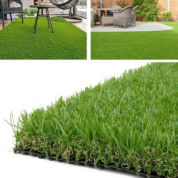 LITA Premium Artificial Grass Turf 7' x 13' Green Realistic Fake Grass for Indoor Outdoor Landscape Customized Sizes Available