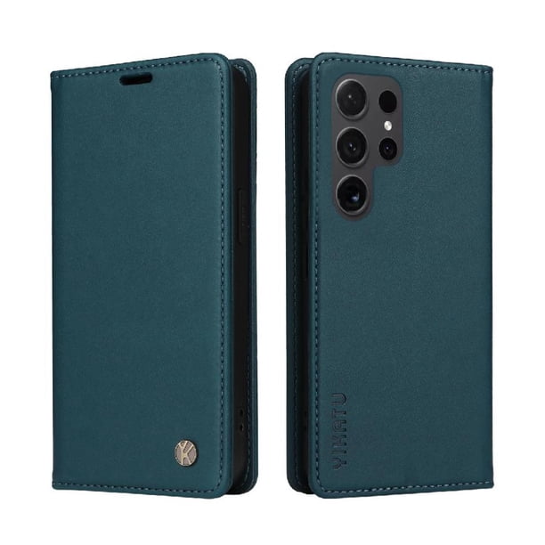 Funda para Samsung Galaxy S24 Ultra Estuche de Cuero PU Tipo Cartera con Ranuras para Tarjetas y Cierre Magnético