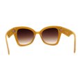 thumbnail image 4 of Womens Oversize Butterfly Thick Horn Rim Plastic Sunglasses Beige Brown, 4 of 4