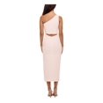 thumbnail image 2 of BETSY & ADAM Womens Pink Stretch Cut Out Ruched High Slit Zipper Closure Sleeveless Asymmetrical Neckline Midi Evening Body Con Dress 6, 2 of 5