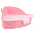 thumbnail image 1 of MasteelfCA Rabbit Triangle Litter Box Bunny Corner Toilet Box Potty Trainer Small Animal Cage Toilet Box, 1 of 8