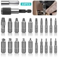 thumbnail image 2 of 22pcs Damaged Screw Extractor Set High Speed Steel Stripped Screw Extractor Set Quickly Damaged Bolt Screw Extractor Kit All-Purpose Easy Out Screw Remover Tool, 2 of 6