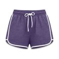 thumbnail image 6 of Hurxie Womens Athletic Shorts Running Color Block Dolphin Shorts with Pockets and Drawstring Purple,2XL, 6 of 6
