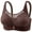 Coffee, variant on T-Shirt Bras for Women Push Up Comfy Support Bra for Work Solid Color Wireless Bra, 44B, Purple
