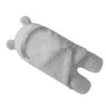 thumbnail image 3 of Manta para bebé, manta para dormir, ultra suave, linda forma de oso, manta de felpa para envolver para invierno y otoño, gris claro, tamaño único, 3 of 12