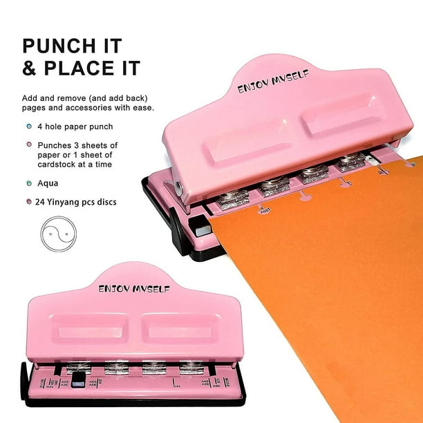 Mushroom Hole Punch Arc Disc Bound Planner Binding Puncher Mini 4