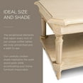 thumbnail image 4 of Maven Lane Pullman Traditional Rectangular Wooden Coffee Table, Antiqued White, 4 of 6