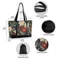 thumbnail image 2 of FORMRS Canvas Laptop Tote Bag for Women with 15.6" Computer Compartments Shoulder Handbag, Christmas Blooms, 2 of 7