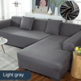 thumbnail image 1 of YIJIA Recliner Plain Stretch Sofa Cover L Shape Washable Corner Sofa Cover for Living Room Modern Pattern, 1 of 5