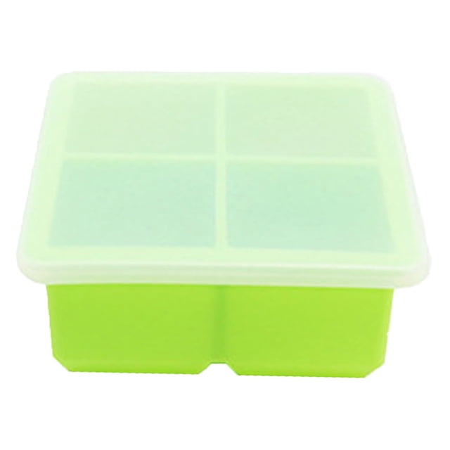 EIGTHTAIL Silicone Freezing Tray with Lid Soup Cube Tray Silicone Freezer Container Freeze & Store Soup Broth Sauce - black