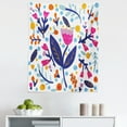 thumbnail image 1 of Floral Tapestry, Hand Drawn Doodle Style Flower Blossoms and Colorful Blots Leafy Colorful Garden Art, Fabric Wall Hanging Decor for Bedroom Living Room Dorm, 5 Sizes, Multicolor, by Ambesonne, 1 of 1