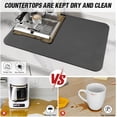 thumbnail image 5 of Coffee Mat - Dish Drying Mat for Kitchen Counter, Hide Stain, Absorbent with Waterproof Rubber Backing, Fit Kitchen Dish Rack Bar Accessories (Dark Gray, 20" x 16"), 5 of 8