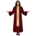 thumbnail image 1 of RUNQHUI Women’s Choir Robe Roman Cassock Flared Long Sleeves Pulpit Robe and Pastor Burgundy L, 1 of 7