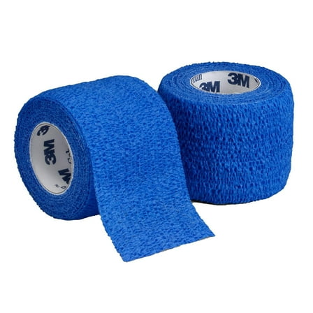3M Coban Self-Adherent Wrap Adhesive Bandage, Blue, 3" x 5 Yds, 2 Count