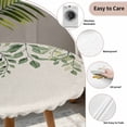 thumbnail image 3 of Eucalyptus Leaves Round Tablecloth for 55-60 Inch Tables,Fitted Table Cover with Elastic Edge,Sage Green Spring Botanical Rustic Waterproof Outdoor Table Cloth Protector for Patio Garden Dinner, 3 of 9