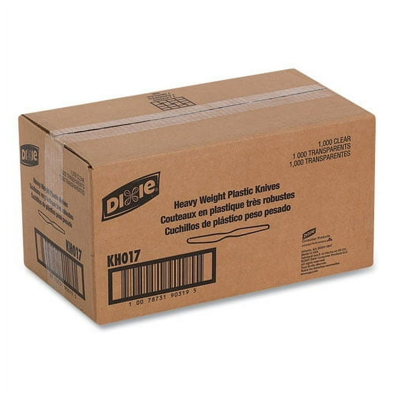 Heavyweight Polystyrene Cutlery, Knives, Clear, 1,000/Carton Heavyweight Polystyrene Cutlery, Knives, Clear, 1,000/Carton