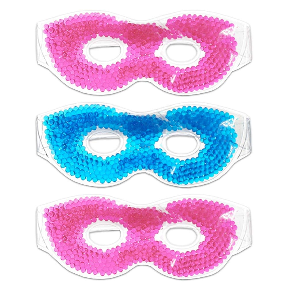 Hot / Cold Therapeutic Bead Pearl Gel Eye Masks (Pack of 3)