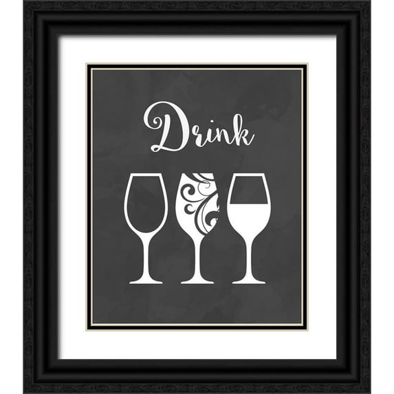 Robinson, Tamara 15x17 Black Ornate Wood Framed with Double Matting Museum Art Print Titled - Drink