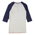 thumbnail image 2 of Mitchell & Ness Womens MLB Team Patch Henley Shirt, White, X-Large, 2 of 2