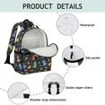 thumbnail image 4 of Space Dinosaur Pattern Cute School Backpack Bag for School with Padded Back and Adjustable Shoulder Straps 15.25"x11.5"x5.25", 4 of 5