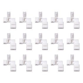 10 20 Pack Led Strip Lights Corner Connector Eeekit 10mm 4 Pin L
