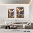thumbnail image 3 of Elephant Stock Rising Phoenix Wall Art - Vertical Multi Panel Canvas - Living Room Wall Decor - Fantasy And Sci-fi Multi Panel - Gray And Orange Decor - 42" x 65", 3 of 5