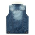 thumbnail image 2 of Little Girls Blue Collar Fleece Interior Pocket Denim Vest 2-6, 2 of 2
