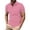 Pink, variant on Adult Men's Polo Shirts Short Sleeve Button Tee Shirt Lightweight Blue Men Summer Outfits