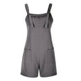 thumbnail image 4 of Women's Summer Romper - Sleeveless Boho Suspender Jumpsuit, Grey Jumpsuits for Women Summer Rompers 2025 Casual Short Overalls Romper Sexy Sleeveless Boho Suspenders Jumpsuit, 4 of 7