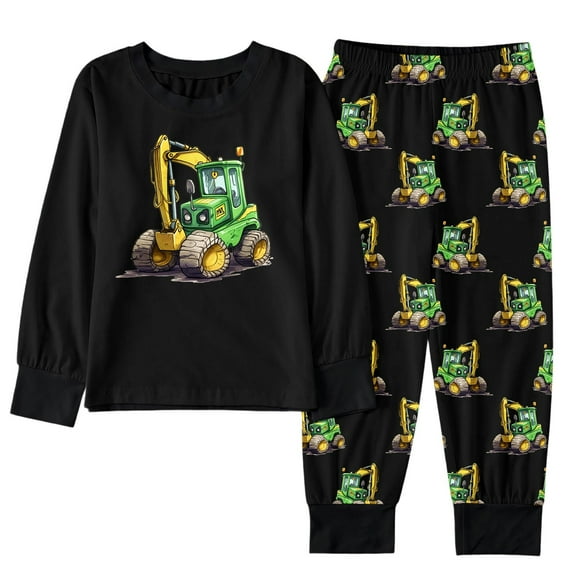 GBSYEWXS Outfits Sets For Child boys Classic-Fit Car Print Sweatshirt Pant Leisure Long Sleeve Black Outfit Set Size 2-3 Years