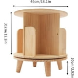 360°Revolving Bookshelf Rotating Bookcase Multi-Functional Flower Pot ...