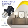 thumbnail image 1 of Light Bulb Socket Living Room E27 Converter Base High Temperature Resistant Lightbulb Holder Office Lighting Accessories EU Plug, 1 of 8