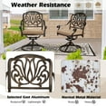 thumbnail image 6 of Magic Union 7 Pieces Adults Outdoor Dining Set Cast Aluminum Dining Table with Chair Khaki, 6 of 8