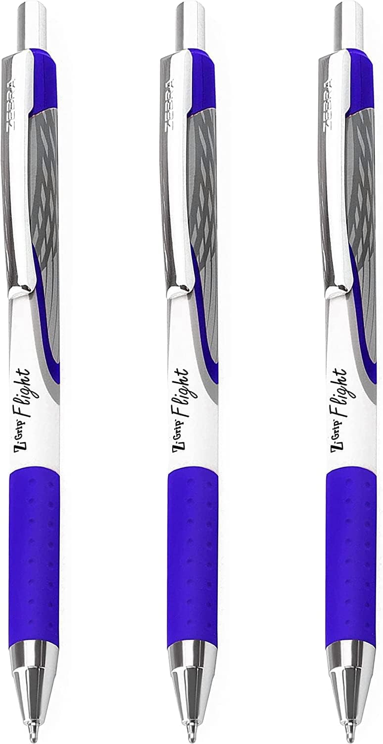 Zebra Classic Z-Grip Flight Ballpoint Pens - 1.2mm - Blue Ink - Pack of 20