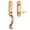 Lifetime Satin Brass, variant on Baldwin EEELIxCURREBE003 Elizabeth One Piece Single Cylinder Keyed Entry Handleset - Brass